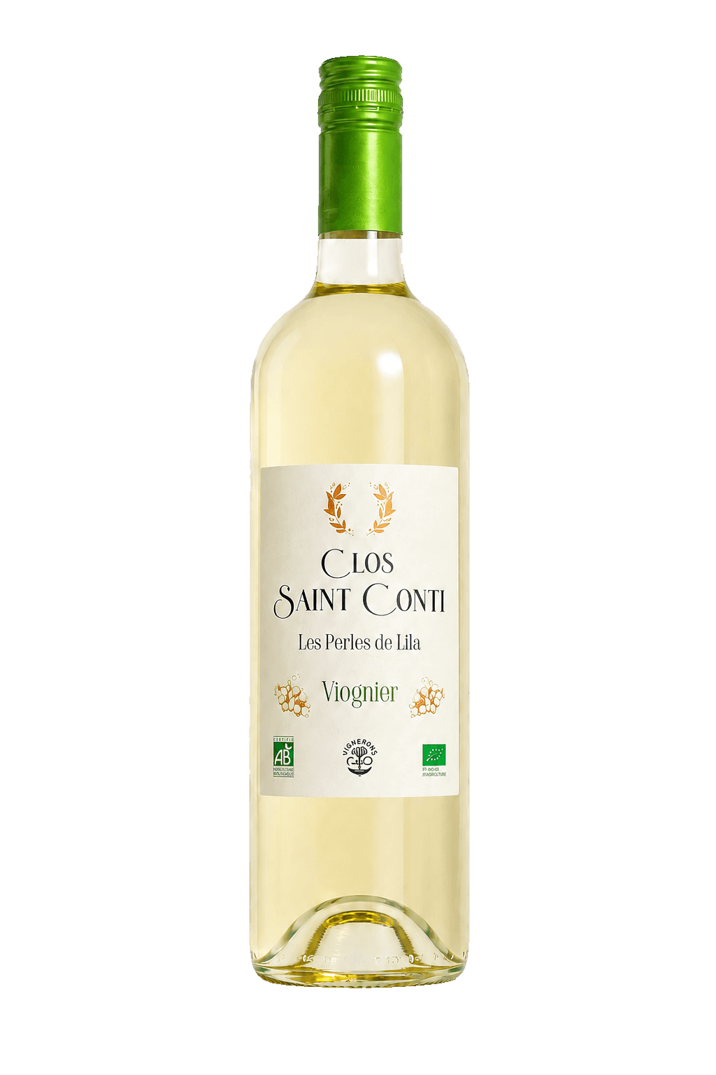 Bouteille Les Perles de Lila Viognier Clos Saint Conti