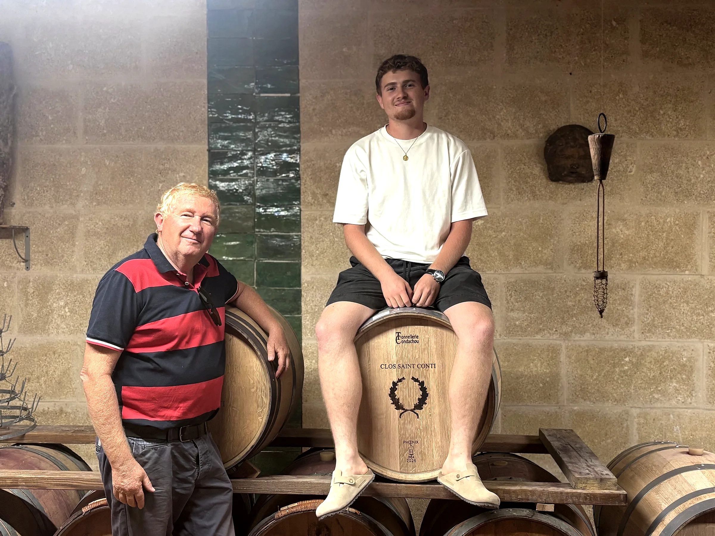 Inside the Clos Saint Conti cellar